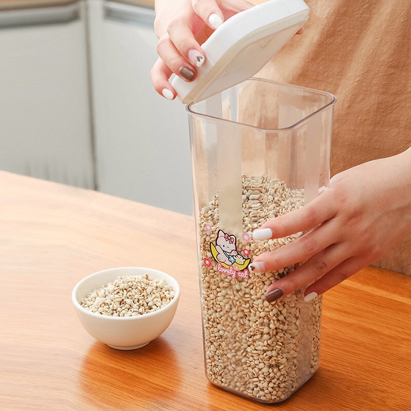 ONLY HOUSE Hũ Nhựa Trong Suốt Đựng Ngũ Cốc Khô Thực Phẩm