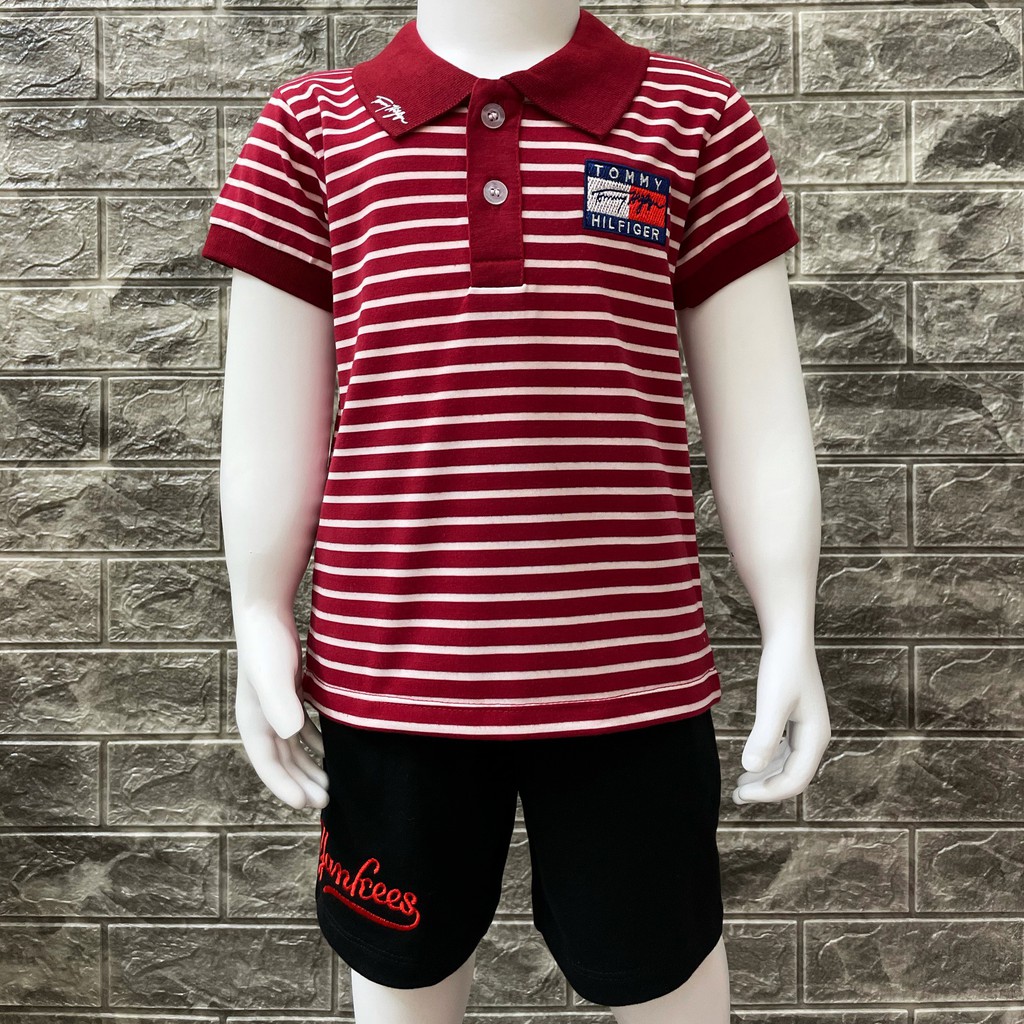 Áo thun polo bé trai size đại 16 - 38kg | 6 Màu | TOM07Y