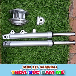 Combo Sơn Xịt Samurai Màu Bạc 124 .