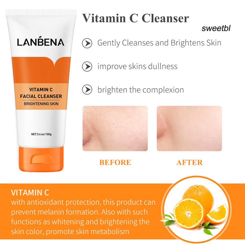 ST LANBENA 80g Grape Vitamin C Cleansing Cream Moisturizing Facial Cleanser