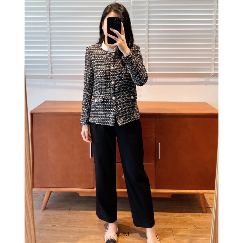 Dasha Trousers / Quần ống suông cạp cao