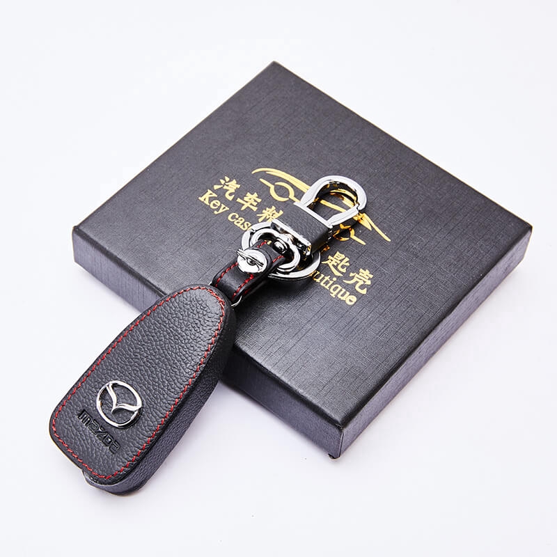 (Tặng quà) Bao Da Bảo Vệ Chìa Khóa Xe Hơi Mazda Bt50 - bản gập có chìa