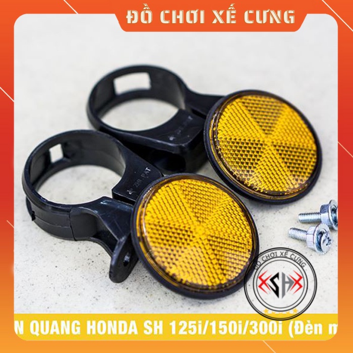 Đèn phản quang xe máy (đèn mắt mèo) lắp xe Honda &amp; Yamaha