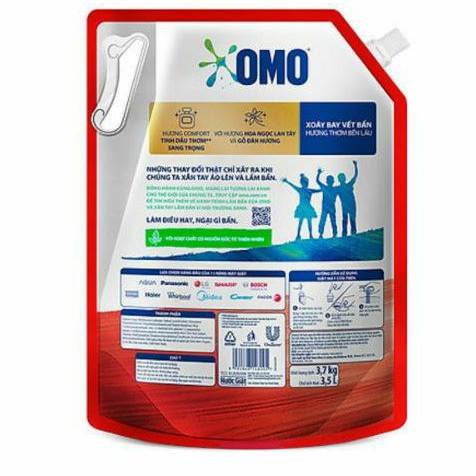 Nước giặt Omo matic cho máy giặt cửa trên - Đỏ 3.7kg