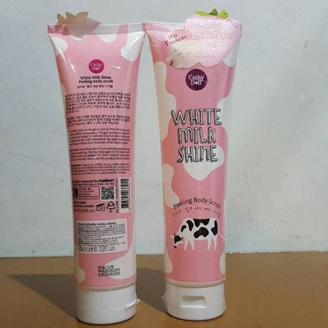 Tẩy Tế Bào Chết Toàn Thân Trắng Da Sữa Bò Cathy Doll White Milk Shine Peeling Body Scrub (320ml) | BigBuy360 - bigbuy360.vn