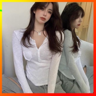 Áo kiểu tay dài cổ tym thời trang hàn quốc cho nữ ,áo thun cục cute