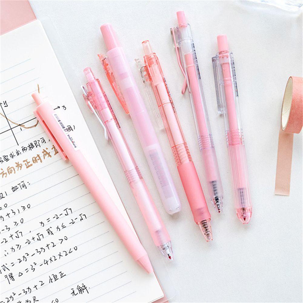 Set 6 Bút Mực Gel Ngòi 0.5MM Màu Đen Kiểu Hàn Quốc