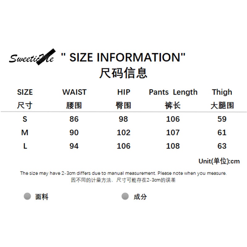 Sweeticme Quần Jean Ống Rộng Lưng Cao Phối Túi Cột Dây   Thời Trang Dành Cho Nữ