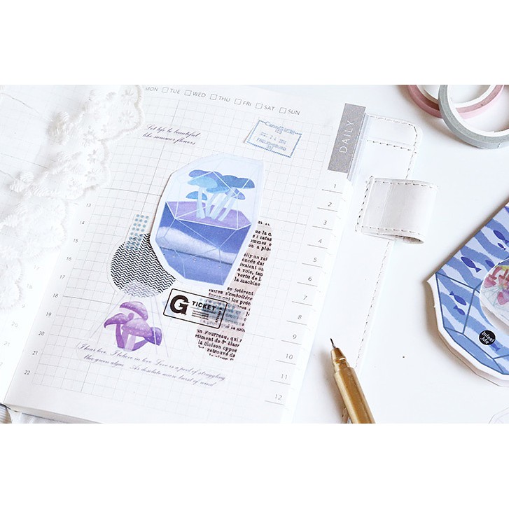 Sticker trang trí Bullet Journal gói đặc biệt Nhà Kính