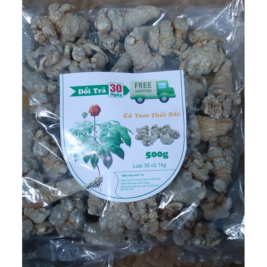 Củ Tam Thất Bắc Lào Cai Khô 500g, Tam Thất Loại 30, 50, 70, 90 Sạch Sẽ Khô Cứng | BigBuy360 - bigbuy360.vn