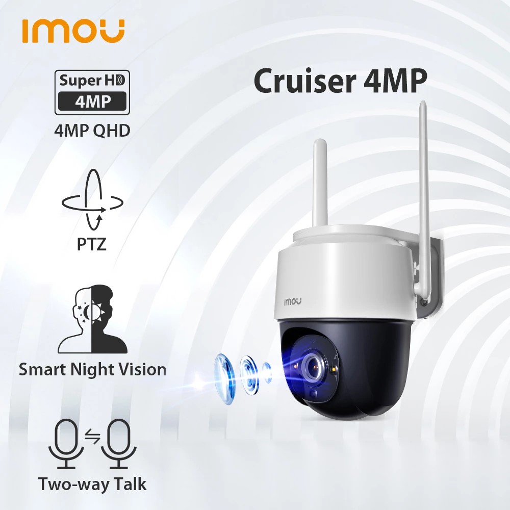 Camera an ninh wifi IMOU CRUISER S42FP 4MP 2K ngoài trời có màu ban đêm, xoay 360 (DSS phân phối) BH 24T lỗi 1 đổi 1