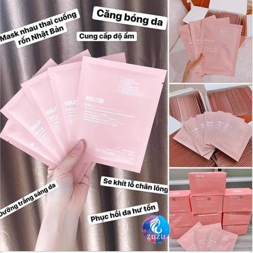 Mặt nạ nhau thai cừu Nhật cuống rốn tế bào gốc dưỡng da tái tạo collagen cung cấp độ ẩm HUBEAUTY