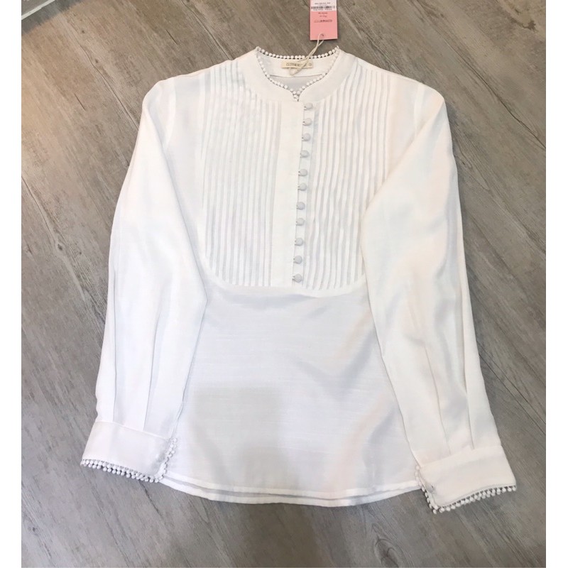 Áo clothesrack dài tay cài nút bọc Adela