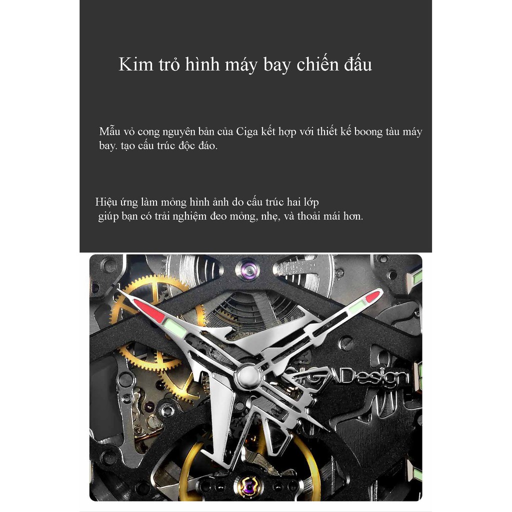 Đồng hồ Cơ Nam Xiaomi CIGA Design Z - Air Craft - Bản Quốc tế - Limited - "Tàu sân bay"