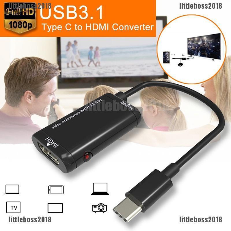 Cáp chuyển đổi từ cổng USB 3.1 Type C sang MHL HDMI độ phân giải 1080 FP cho điện thoại