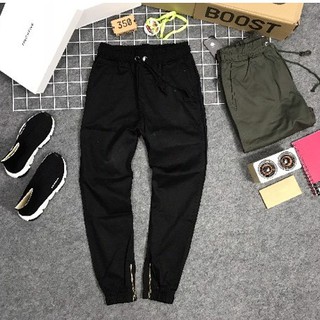 Quần jogger kaki nam màu rêu trơn qjp20b