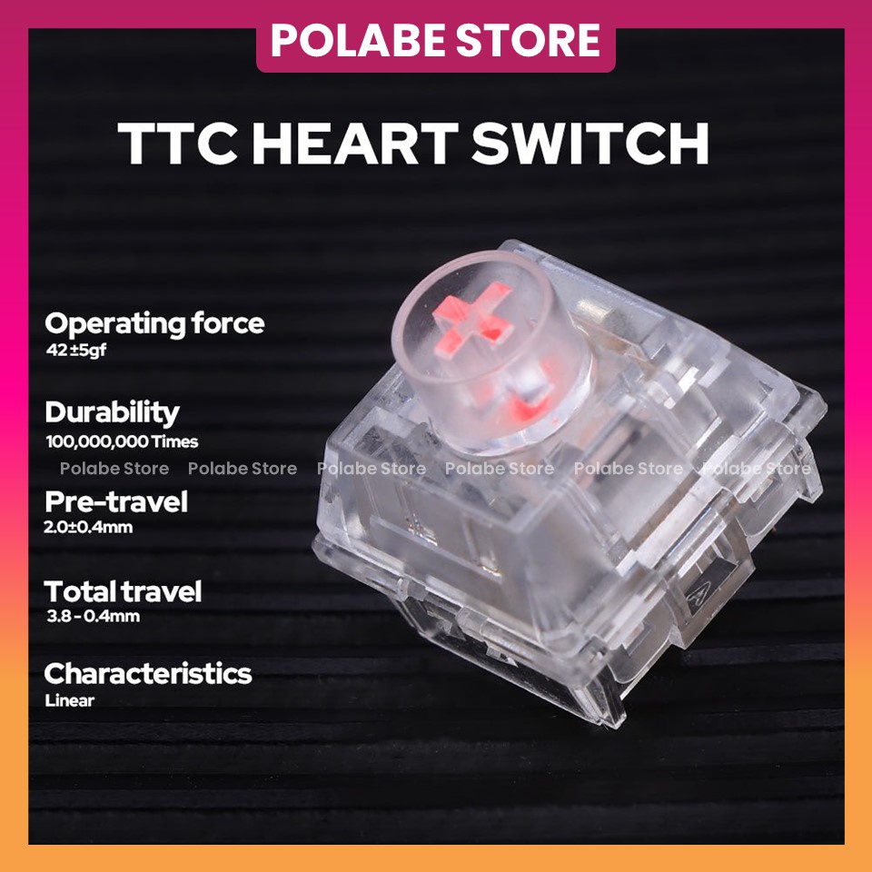 TTC HEART v2 linear switch TTC TITAN Rabbit Tiger OG RGB công tắc bàn phím cơ TTC LOVE switch - Polabe Store