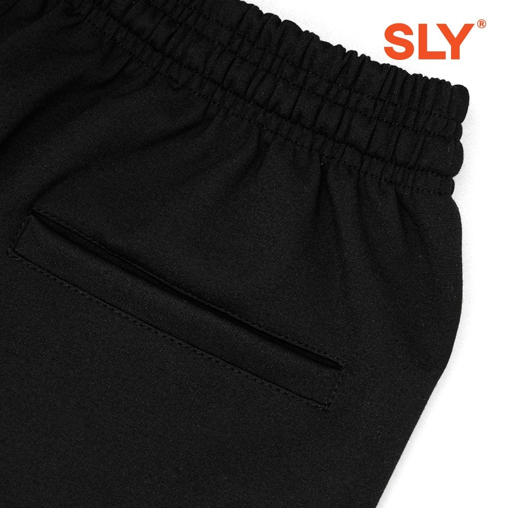 QUẦN SHORT VẢI PICIGEN SLY RUBBER LOGO ĐEN