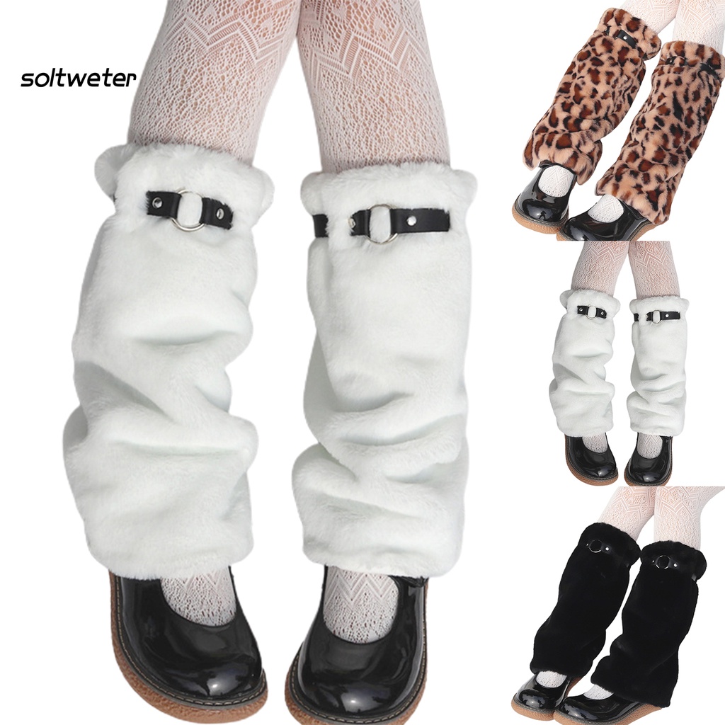 Đôi Vớ Giữ Ấm Chân Họa Tiết Da Báo Thời Trang Thu Đông Cho Nữ