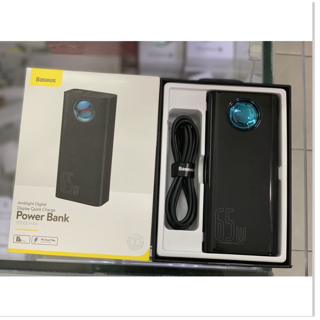 Sạc dự phòng Baseus 65W PD 30000mAh sạc nhanh dùng cho Smartphone, iPad ,Laptop Macbook