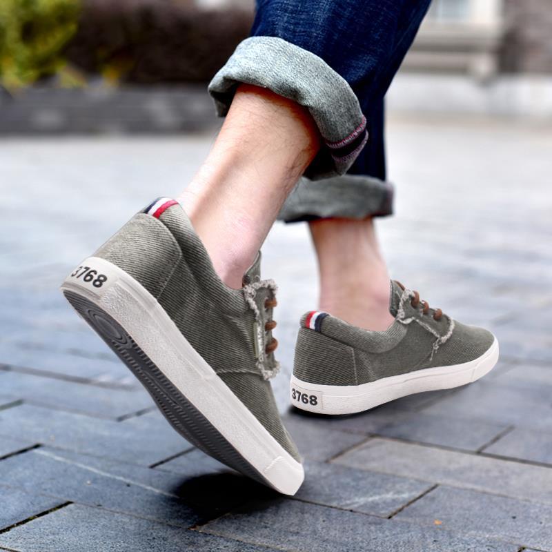 Giày Thể Thao Vải Canvas Thoáng Hơi Thời Trang Phong Cách Hàn Quốc Cho Nam