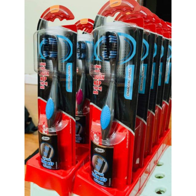 BÀN CHẢI ĐÁNH RĂNG COLGATE 360 CHARCOAL SPRIAL