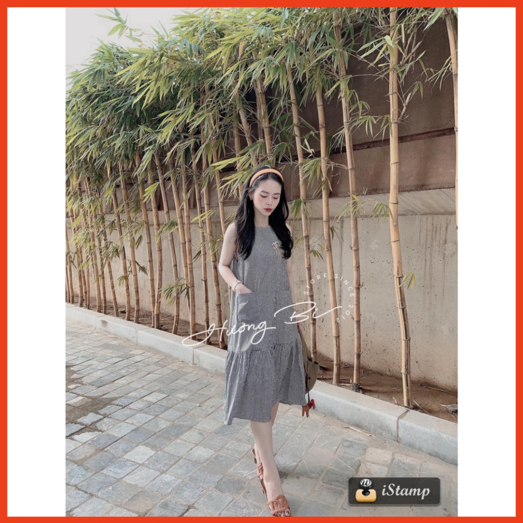 Sale  Đầm Nữ Đẹp Váy Kẻ Caro Đuôi Cá Sang Chảnh kèm ảnh thật và video