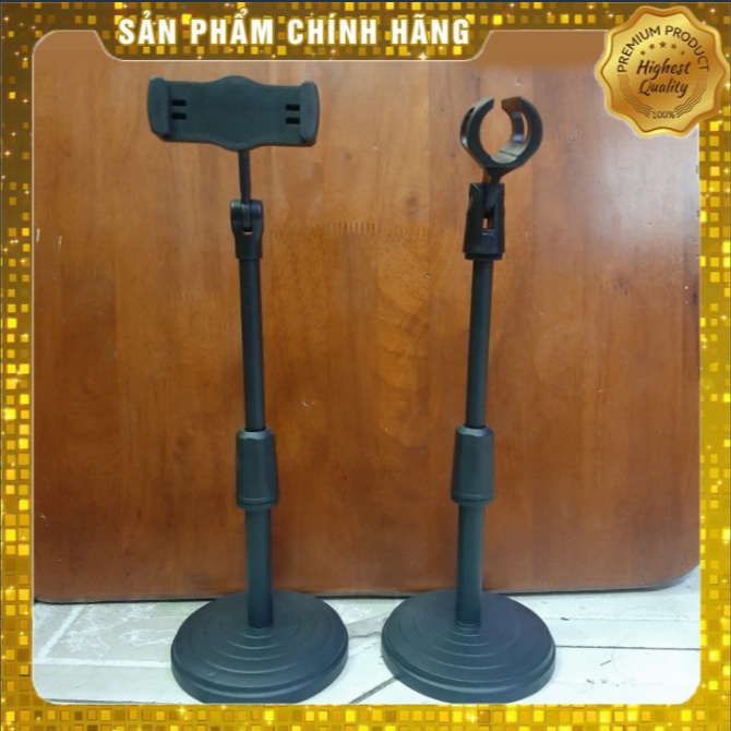 Kẹp Mic + Điện Thoại Tăng Giảm Chiều Cao Phù Hợp Để Bàn