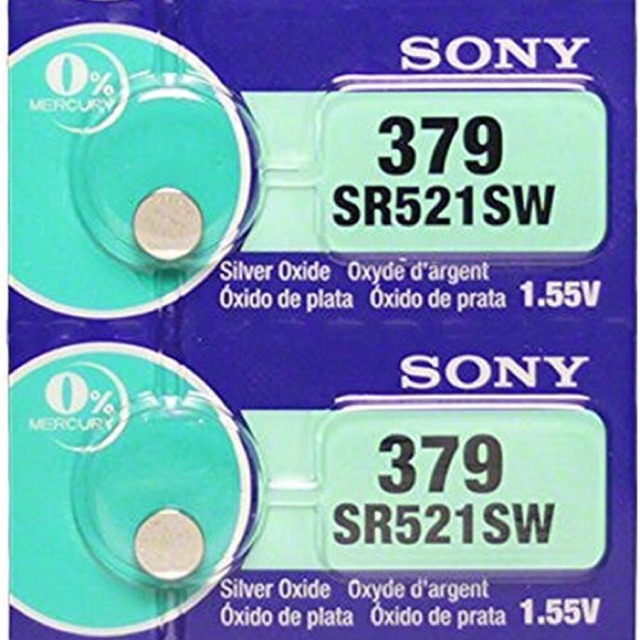 Combo 2 Viên Pin Đồng Hồ SR521SW SR521 379 Sony Chính Hãng Made in Japan