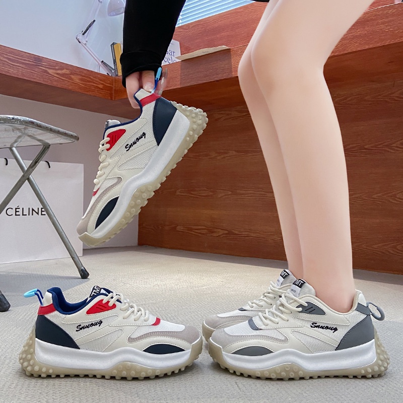 Giày thể thao nữ sneaker trắng đế đinh nhỏ phong cách Hàn Quốc năm 2022 size 36-40 [017]