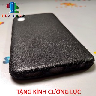 [TẶNG KÍNH CƯỜNG LỰC FULL MÀN] Ốp lưng Vivo Y93 nhựa dẻo vân da / Ốp lưng Vivo Y93 vân da chống trơn