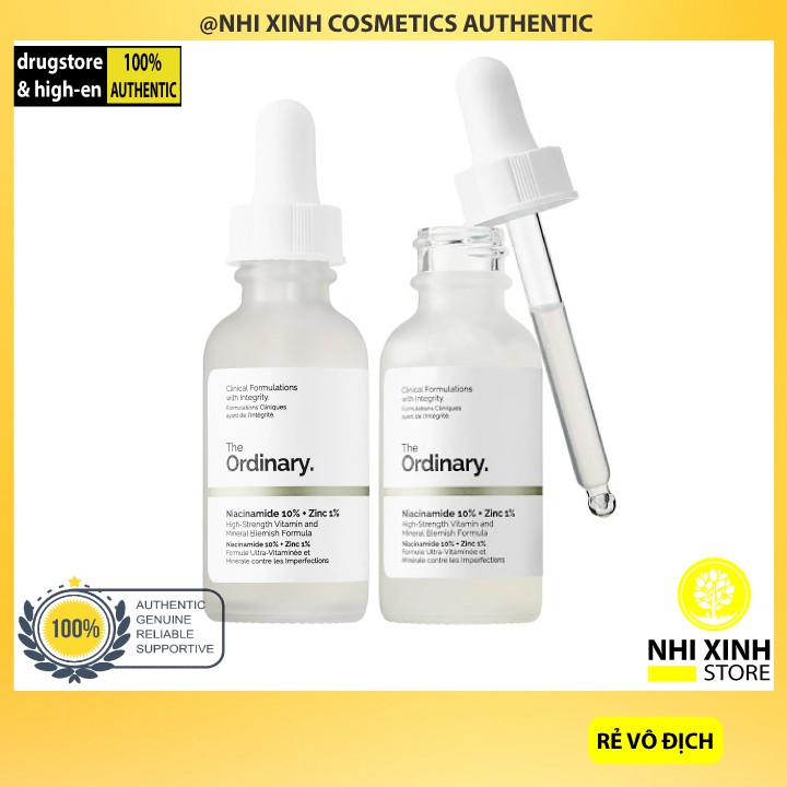 [CHÍNH HÃNG-GIÁ HỦY DIỆT] Tinh Chất The Ordinary Niacinamide 10% + Zinc 1%