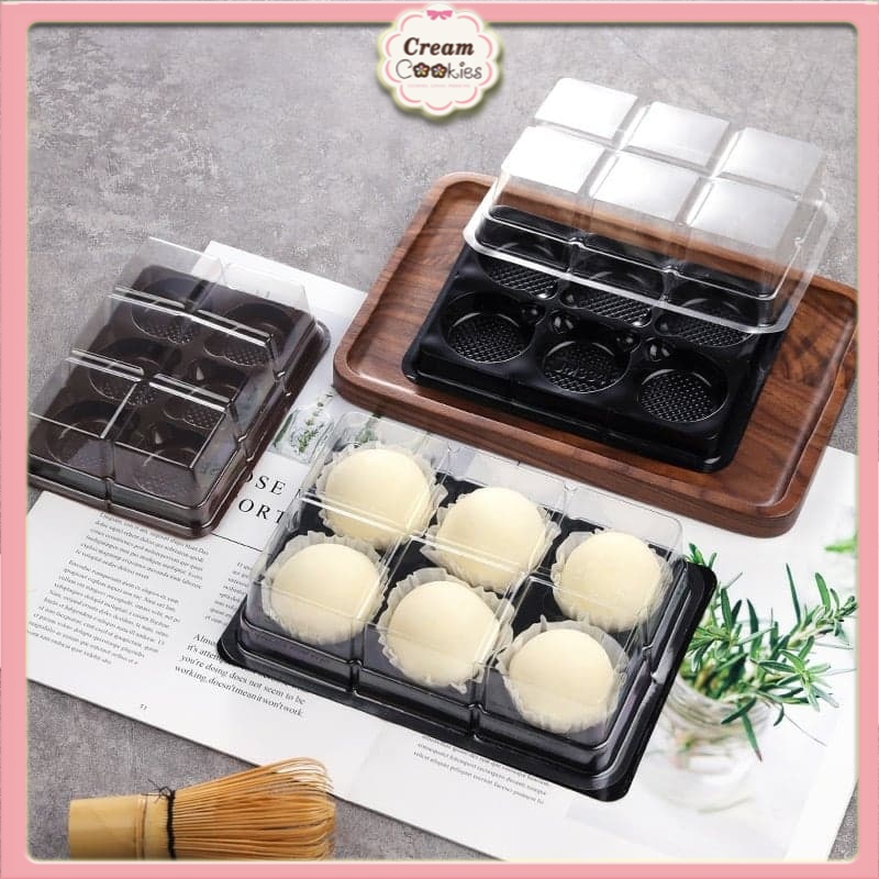 BỘ 50 HỘP BÁNH NHỰA TRÒN 6 NGĂN FG332 - MỖI NGĂN 5 CM, CAO 4.5CM