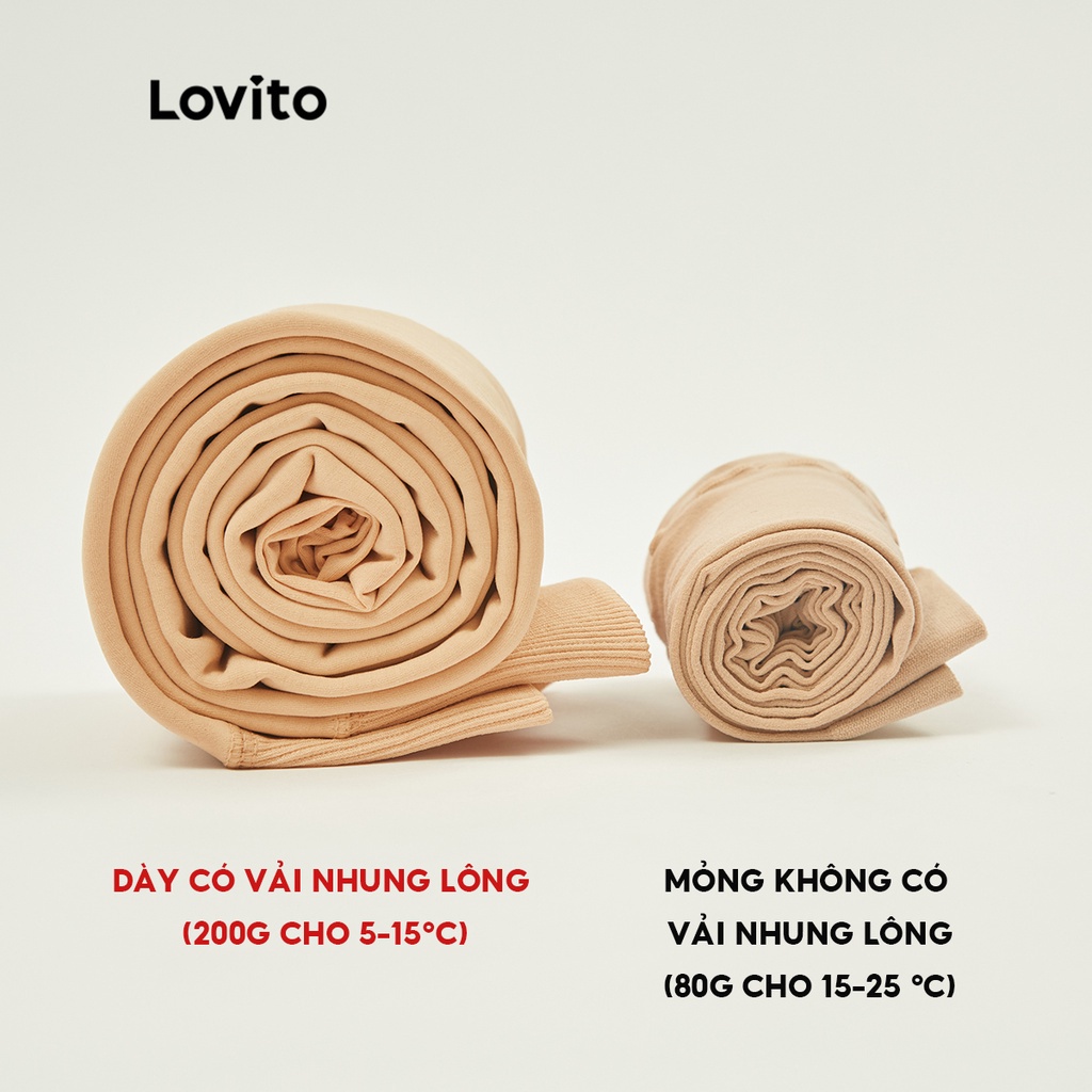 Lovito Tất trơn mỏng cơ bản độ giãn cao thông thường LL4026 (Đen / Màu da / Xám / Cà phê)