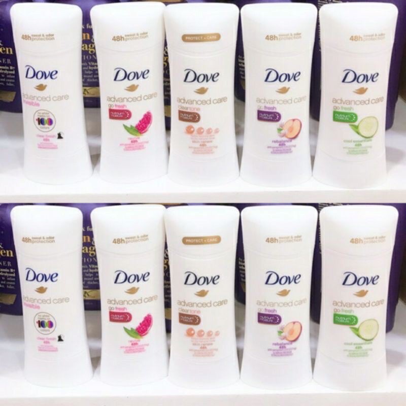 Lăn khử mùi Dove Advanced Care 48h giúp loại bỏ mùi hôi và chống ẩm ướt 74g