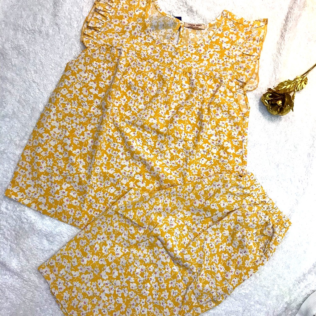 Đồ Bộ Nữ B01 VNXK Chất Liệu Lanh Thái Lụa Lửng Mặc Nhà Mềm Mại Không Nhăn | BigBuy360 - bigbuy360.vn