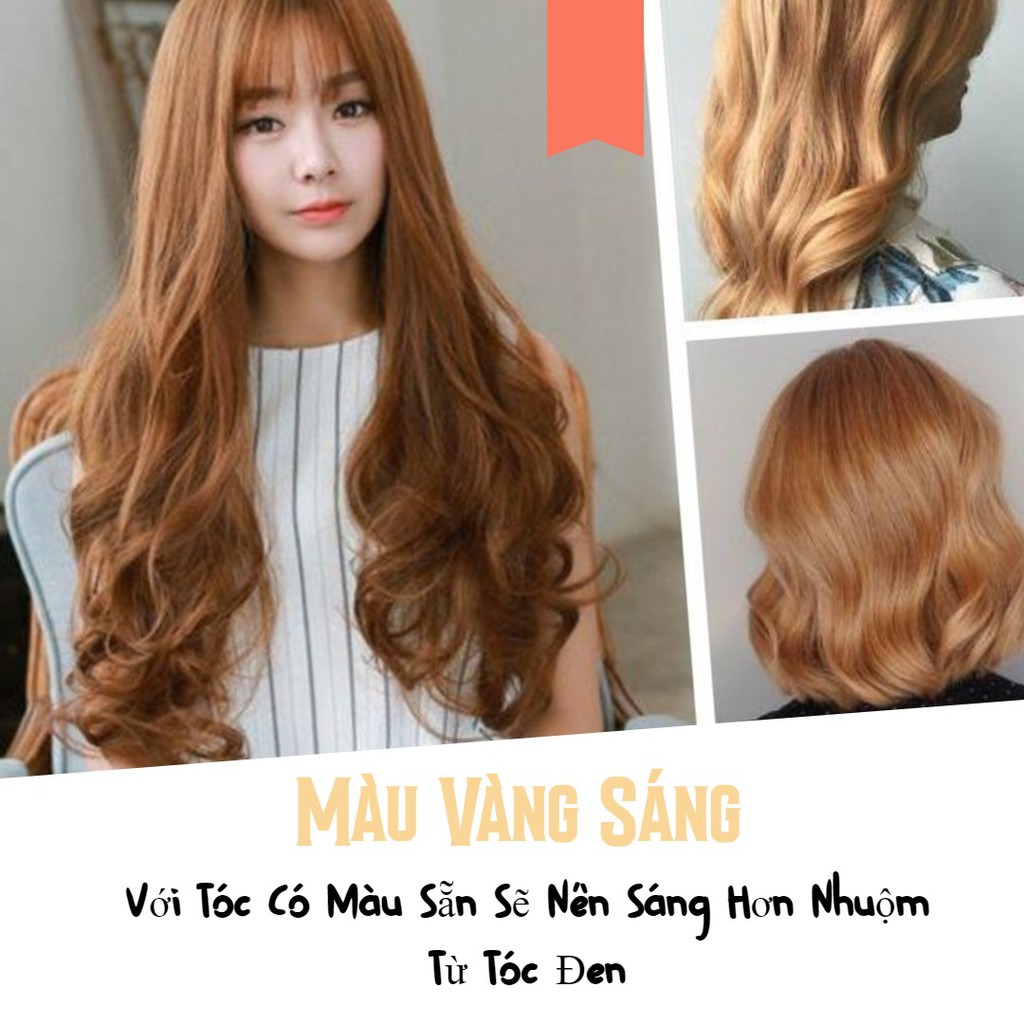 Tuýt Thuốc Nhuộm Tóc Maia Colagen Màu Nâu Vàng 7/3 + Oxi + Găng Tay