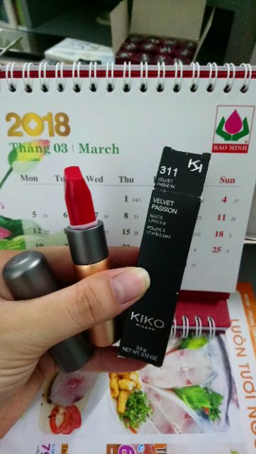 Son kiko velvet matte 304,305,307....đủ bill