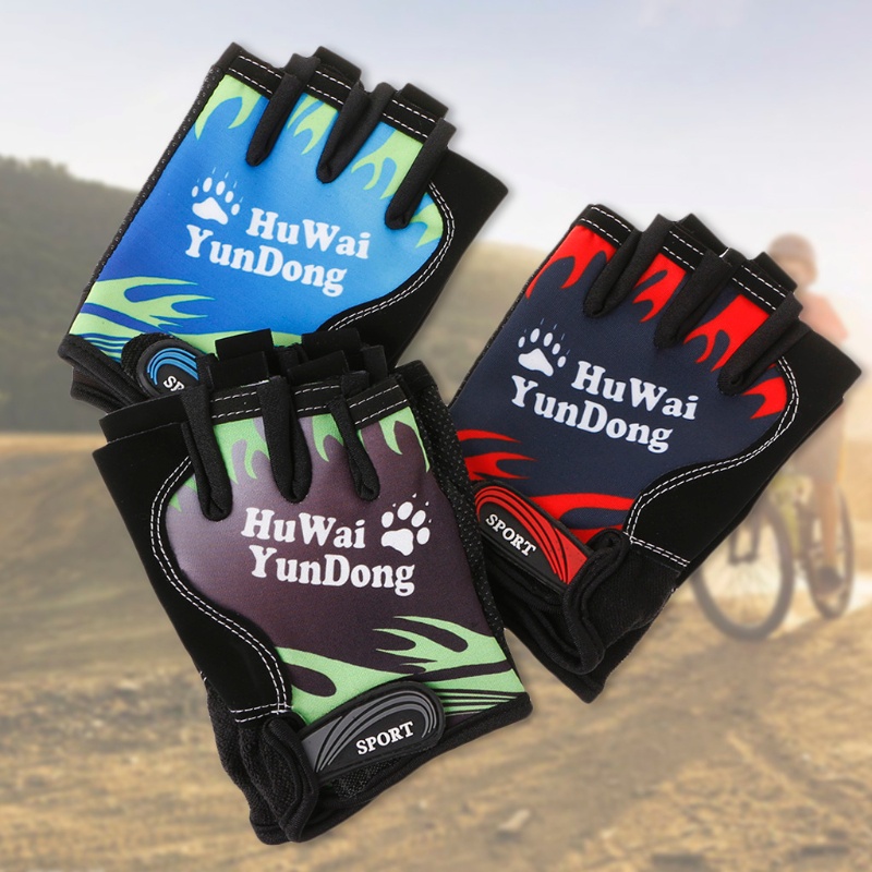 Găng Tay Nửa Ngón Thể Thao Thoáng Khí Chống Trượt