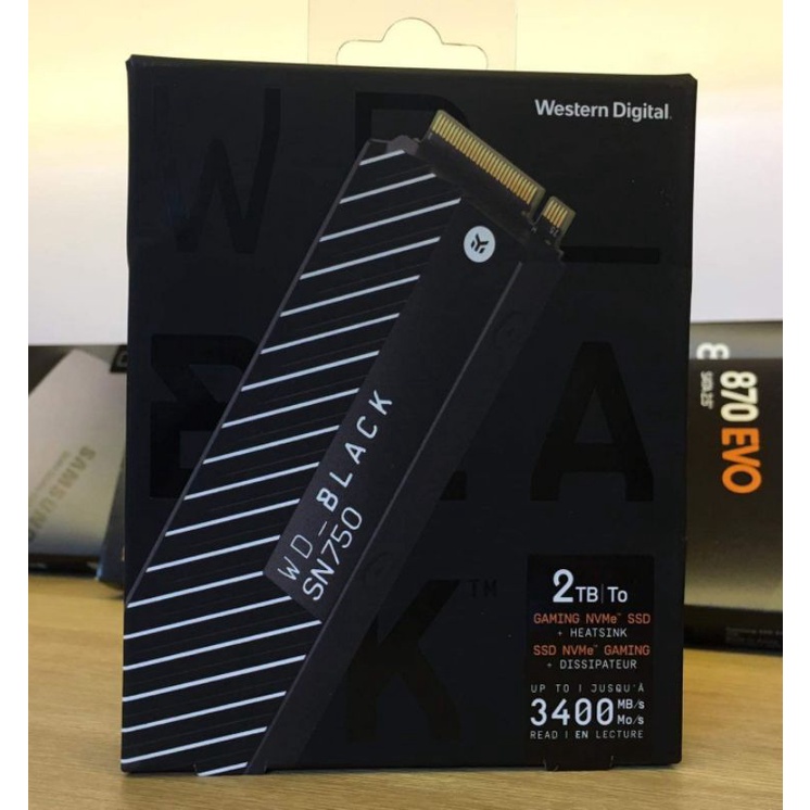 Ổ cứng SSD M2 PCIe WD Black SN750 2TB NVMe 2280  Gen3 x4 -  bảo hành 5 năm