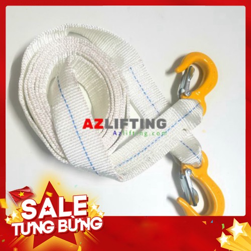Cáp kéo cứu hộ ô tô 5 tấn - kéo hàng có hai móc hai đầu