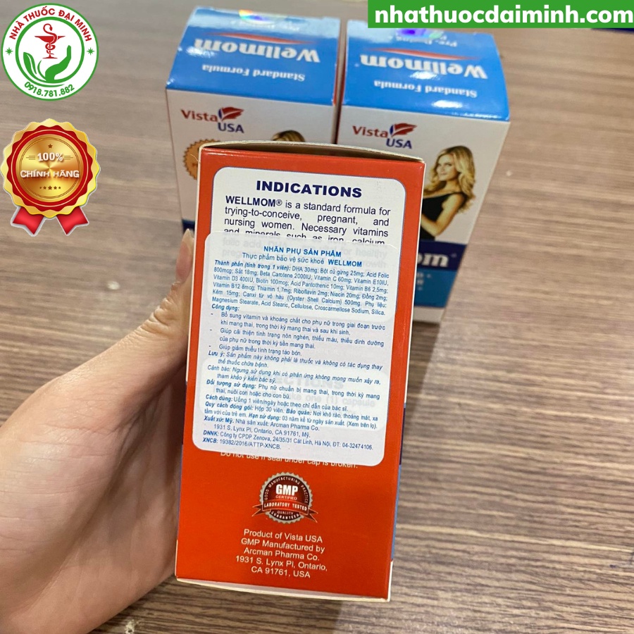 Vitamin Bầu Vista Wellmom - Bổ Sung Vitamin Và Khoáng Chất Cho Phụ Nữ Mang Thai