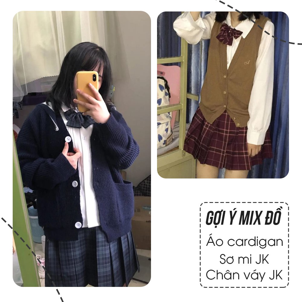 Áo sơ mi cài cúc jk đồng phục nhật bản phong cách học sinh dễ thương A00012