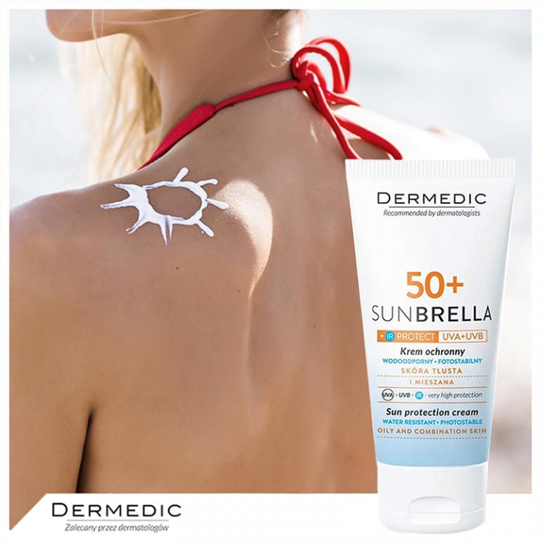 Kem Chống Nắng Da Dầu DERMEDIC SUNBRELLA Sun Protection Cream Oily and Combination Skin SPF 50+ 50g