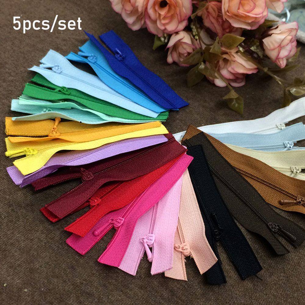 BEBETTERM Set 5 Khóa Kéo Mini 7~10cm Bằng Nhựa Dùng Để May Vá Đa Năng Tiện Dụng