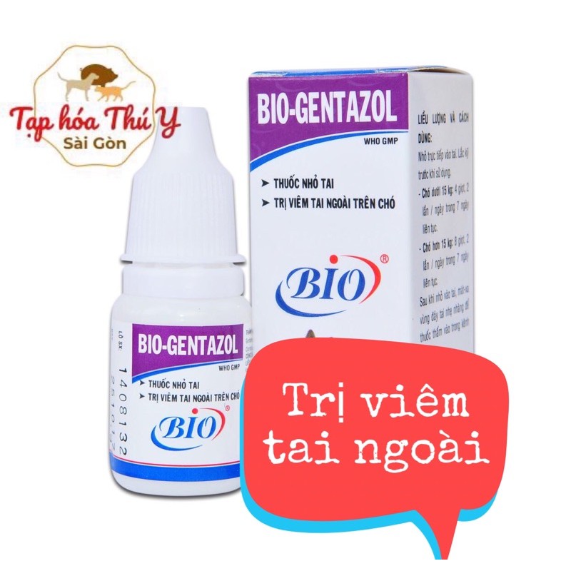 BIO GENTAZOL Thuốc Nhỏ Tai Cho Chó  - nỗi sợ viêm tai sẽ không còn với thú cưng nữa - Tạp hóa thú y sg