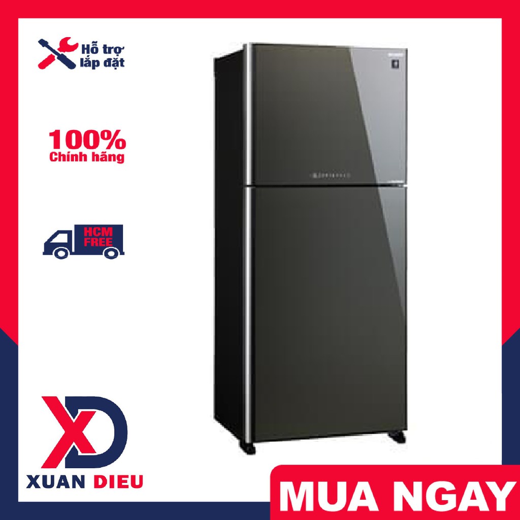 Tủ lạnh Sharp Inverter 520 Lít SJ-XP570PG-S , Làm lạnh nhanh, Mặt gương, Xuất xứ Thái Lan, giao hàng miễn phí HCM