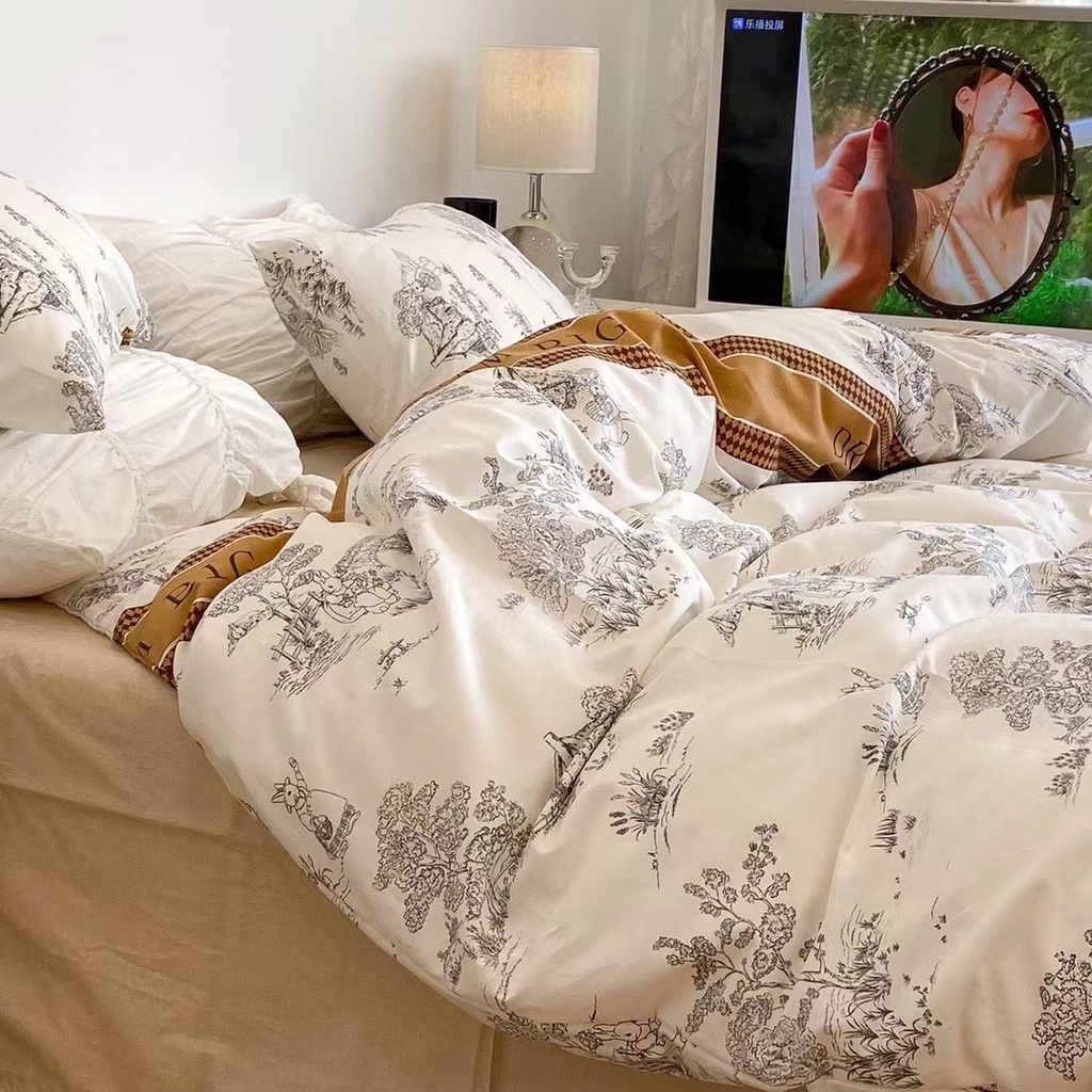 Bộ chăn ga gối cotton 100% REE Bedding đủ size giường nệm CT161