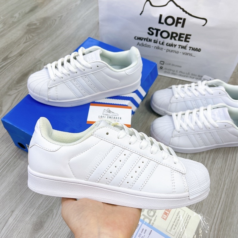 Giày Thể Thao Mũi Sò Full Trắng Nam Nữ  giày sneaker trắng basic thanh lịch dễ phối đồ