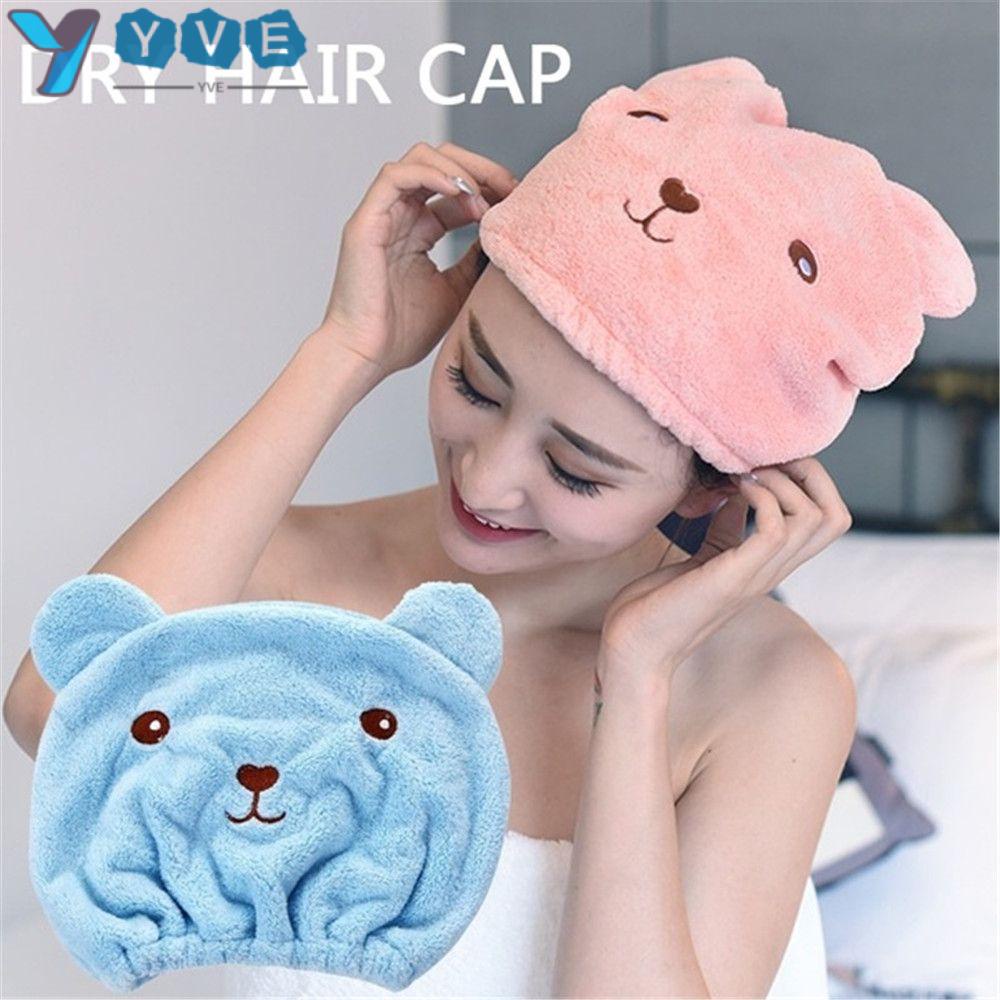 Khăn trùm đầu làm khô tóc nhanh chóng thiết kế dễ thương